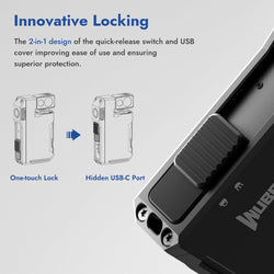 Image of Rechargeable EDC Flashlight – Compact, Magnetic, Dual-Light Source, IP68 Waterproof, 400 Lumens, Type-C Fast Charging