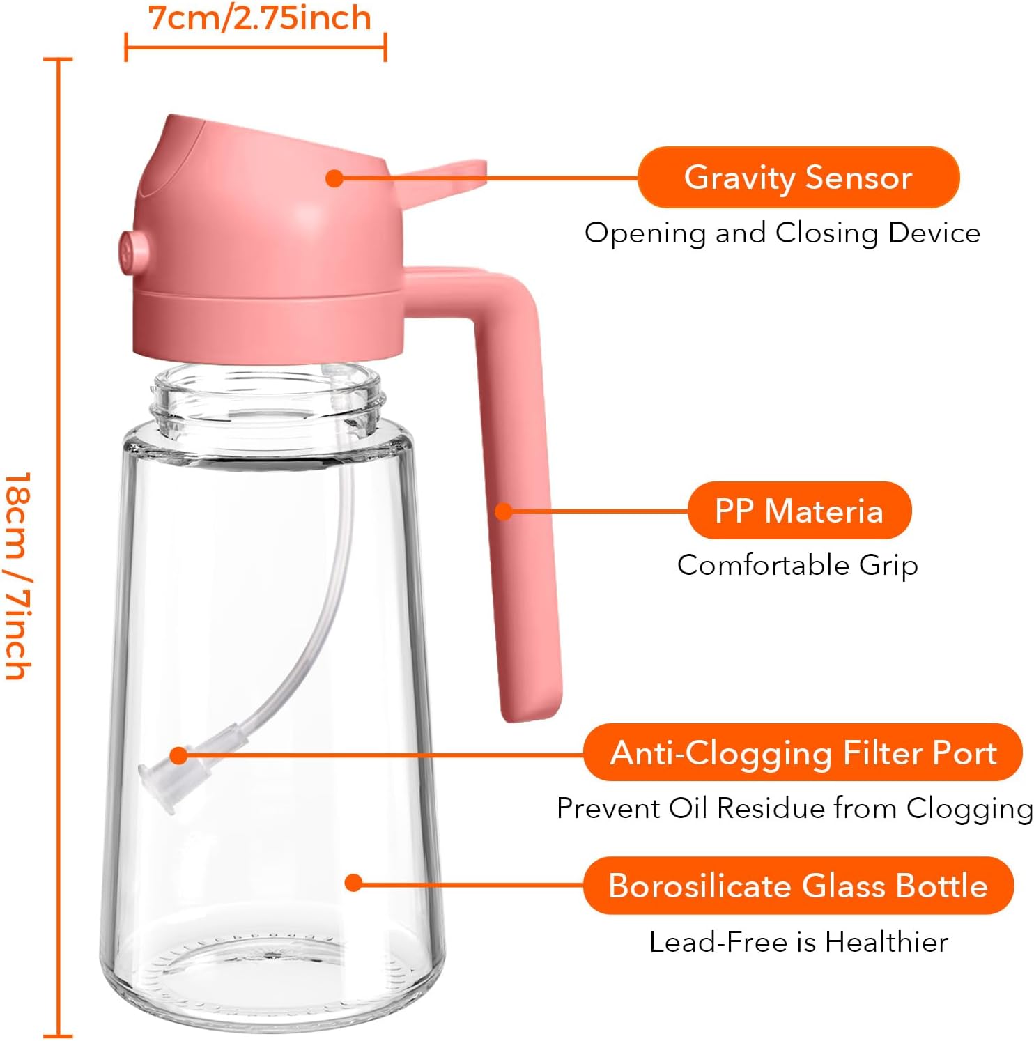 Olive Oil Dispenser, 2 in 1 Oil Sprayer for Cooking
