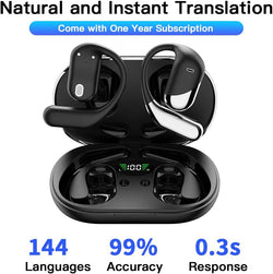 Image of AI Real-Time Translation Earbuds – 3-in-1 Bluetooth Translator with 144 Languages