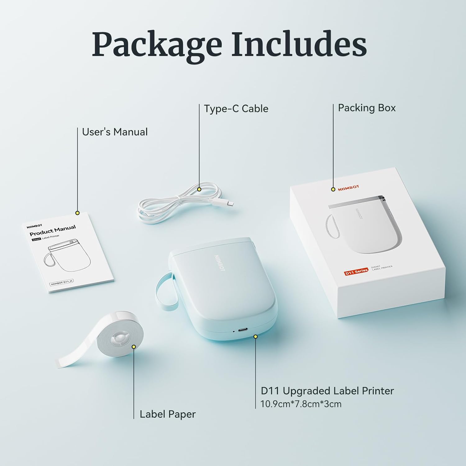 Upgraded Bluetooth Label Maker – Portable, Smart Label Printing, High-Quality, Wireless Thermal Printer