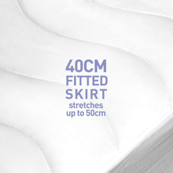 Image of Soft Cotton Mattress Protector with Waterproof Backing & Anti-Bacterial Polyester Filling