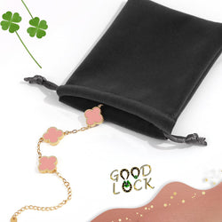 Image of 18K Gold Plated Four Leaf Clover Bracelet | Lucky Link Bracelet