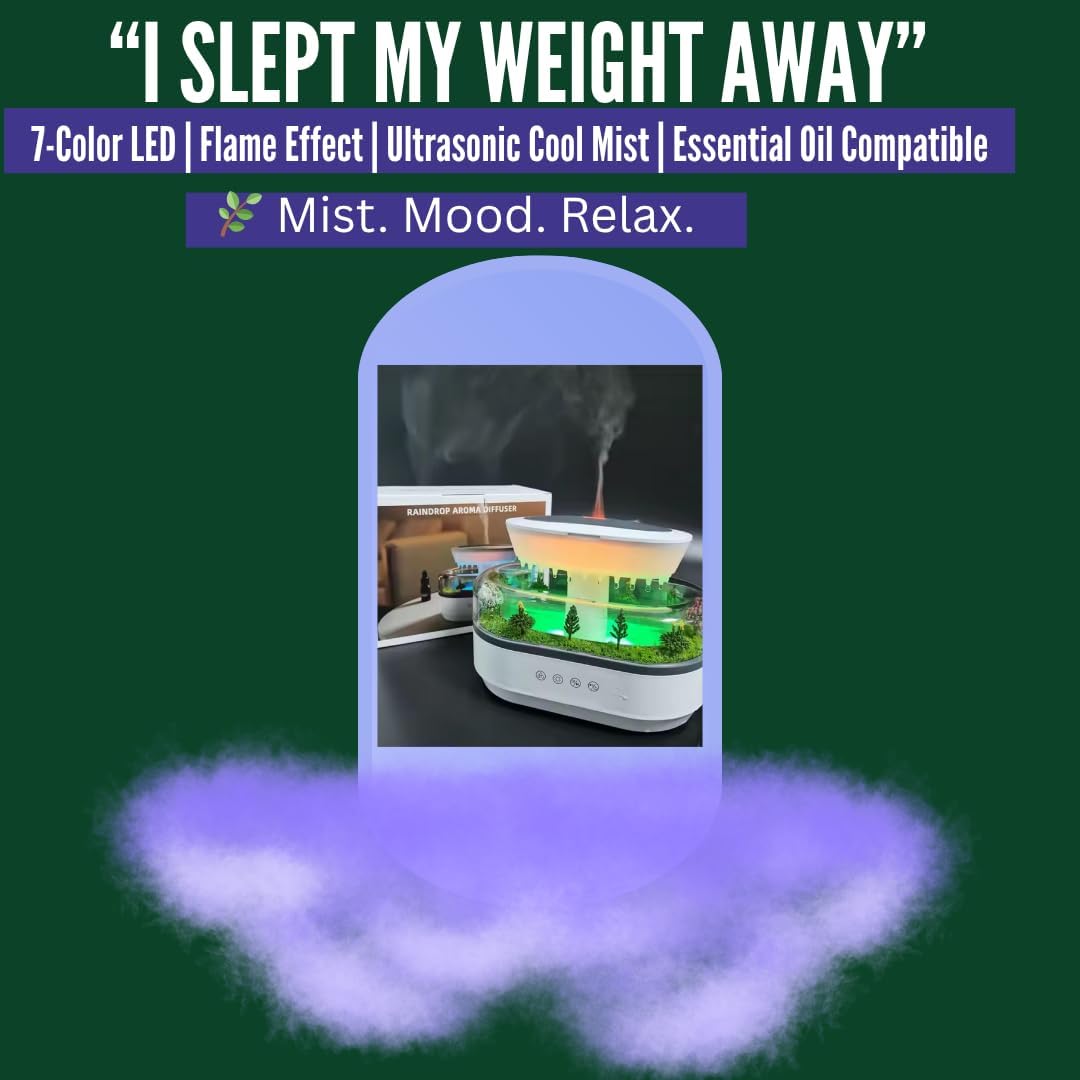 Rain Sound Aromatherapy Diffuser 🌧️✨