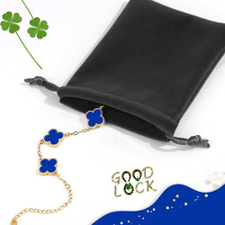 Image of 18K Gold Plated Four Leaf Clover Bracelet | Lucky Link Bracelet