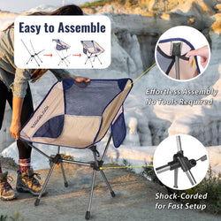 Image of Folding Camping Chair – 7075 Aluminium Frame, Ripstop Fabric, Quick Setup, 136kg Support