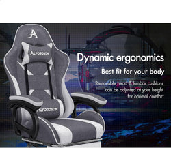 Image of Gaming Chair with Massage, Footrest & Adjustable Recline 🎮💺