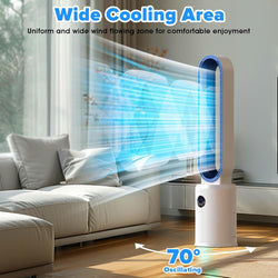 Image of Bladeless Tower Fan and Air Purifier in One – 24 Speeds, Quiet Operation, Remote & Touch Control