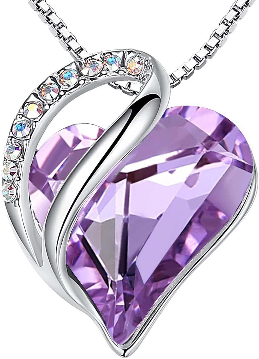 Leafael Infinity Love Heart Necklace Birthstone Necklace for Women