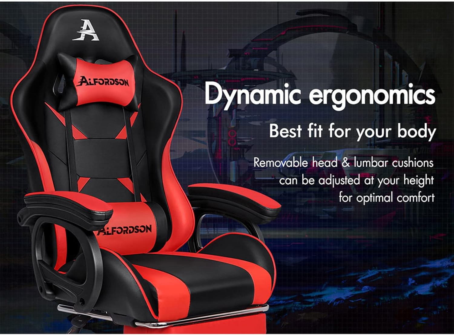 Gaming Chair with Massage, Footrest & Adjustable Recline 🎮💺