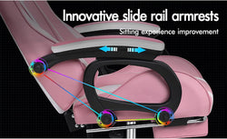 Image of Gaming Chair with Massage, Footrest & Adjustable Recline 🎮💺