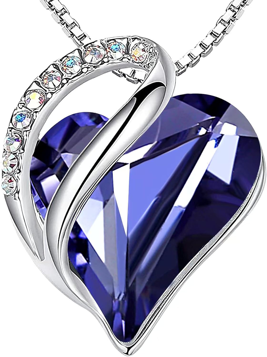 Leafael Infinity Love Heart Necklace Birthstone Necklace for Women
