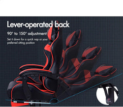 Image of Gaming Chair with Massage, Footrest & Adjustable Recline 🎮💺