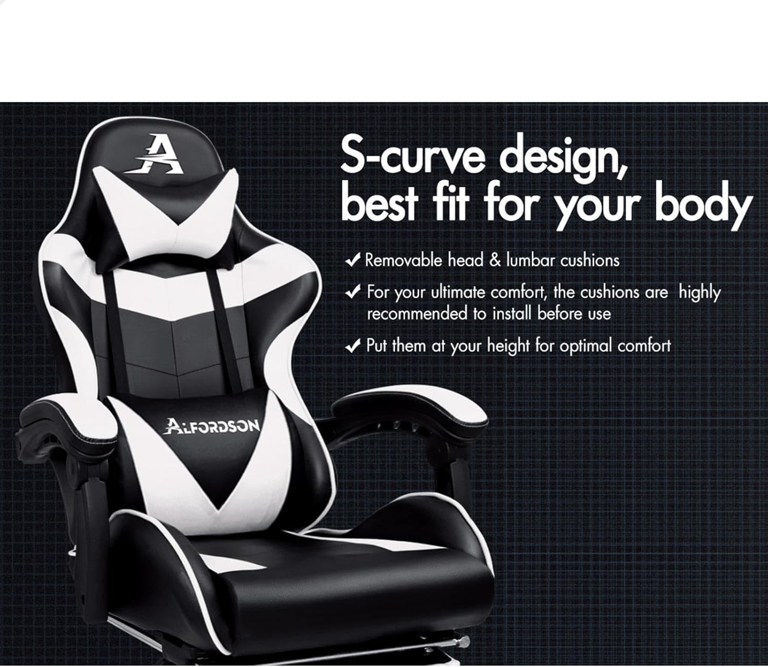 Gaming Chair with Massage, Footrest & Adjustable Recline 🎮💺