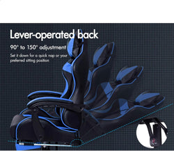 Image of Gaming Chair with Massage, Footrest & Adjustable Recline 🎮💺