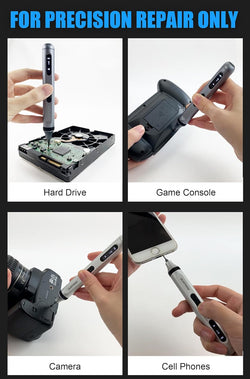 Image of Powerful Cordless Electric Precision Screwdriver Set With LED Light , 52 in 1