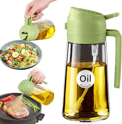 Image of Olive Oil Dispenser, 2 in 1 Oil Sprayer for Cooking