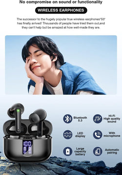 Image of Wireless Bluetooth 5.3 Earbuds – 48H Playtime