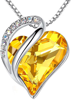 Image of Leafael Infinity Love Heart Necklace Birthstone Necklace for Women