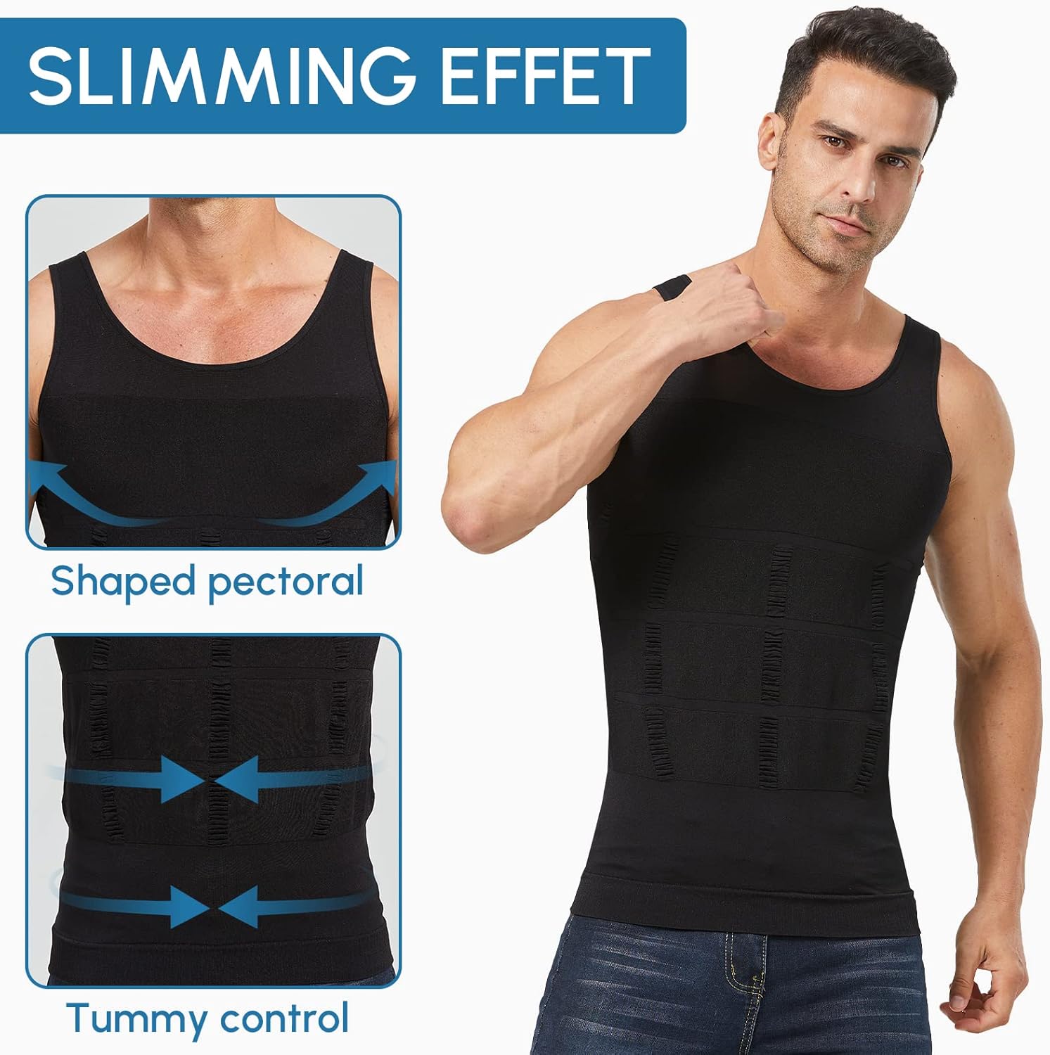 Men's Shaper Slimming Undershirts T-Shirt