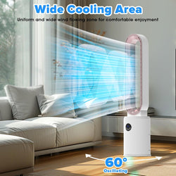 Image of Bladeless Tower Fan and Air Purifier in One – 24 Speeds, Quiet Operation, Remote & Touch Control
