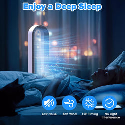Image of Bladeless Tower Fan and Air Purifier in One – 24 Speeds, Quiet Operation, Remote & Touch Control