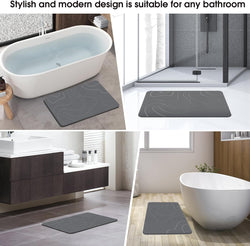 Image of Stone Bath Mat – 60×40 cm Diatomaceous Earth Non-Slip Quick-Drying Shower Mat