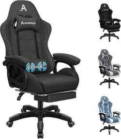 Image of Gaming Chair with Massage, Footrest & Adjustable Recline 🎮💺