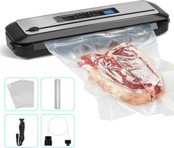 Image of Vacuum Sealer Automatic Sealing Machine – Dry & Moist Modes, Built-in Cutter, Easy Cleaning, Stainless Steel Panel