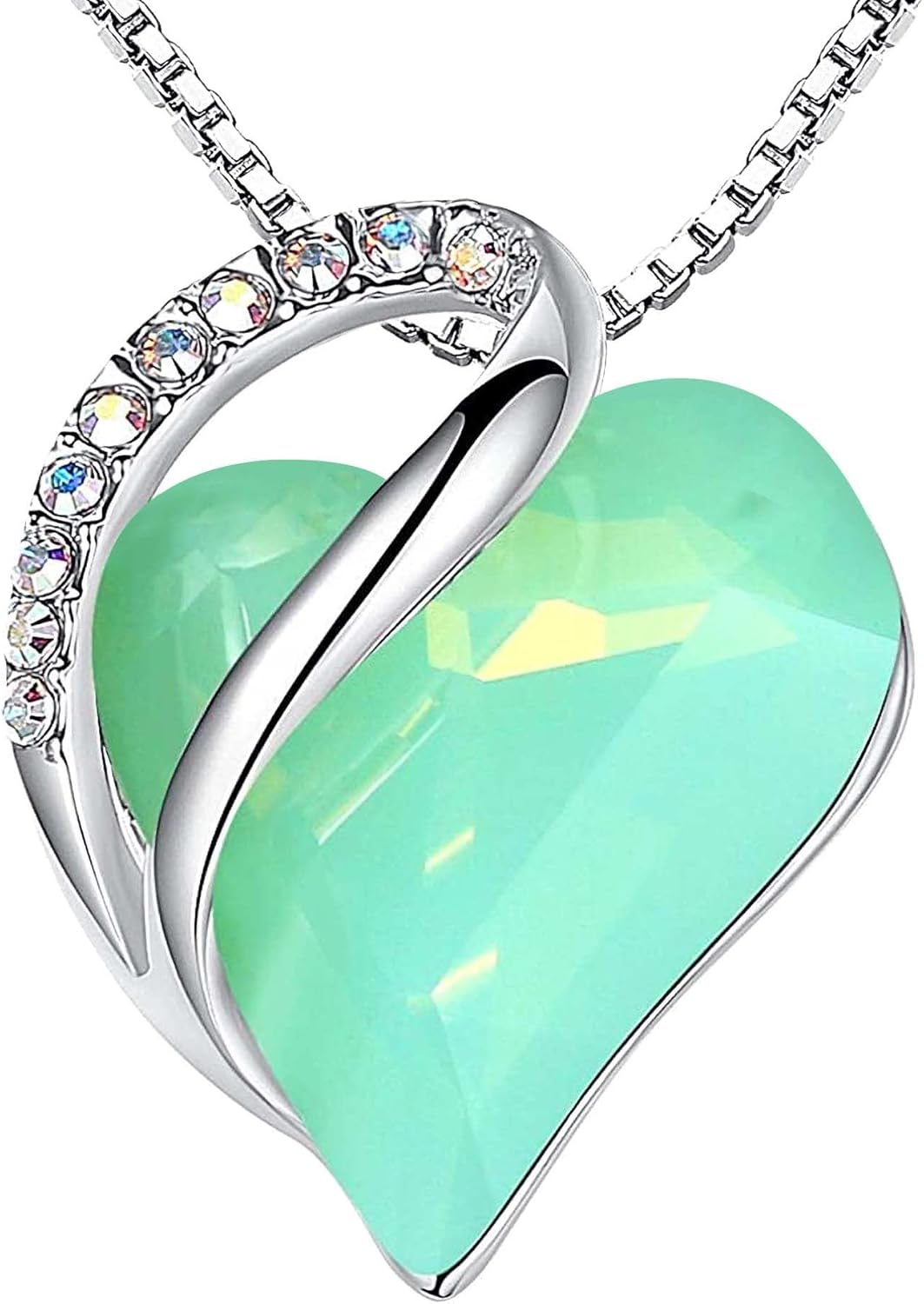 Leafael Infinity Love Heart Necklace Birthstone Necklace for Women