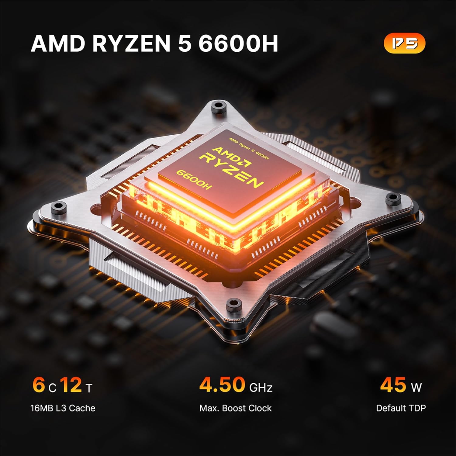 E4 Mini PC – AMD Ryzen 5 3550H | 16GB RAM, 1TB NVMe SSD | Triple Display Support