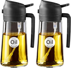 Image of Olive Oil Dispenser, 2 in 1 Oil Sprayer for Cooking