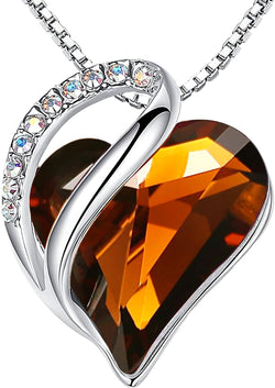 Image of Leafael Infinity Love Heart Necklace Birthstone Necklace for Women