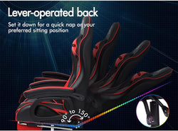 Image of Gaming Chair with Massage, Footrest & Adjustable Recline 🎮💺