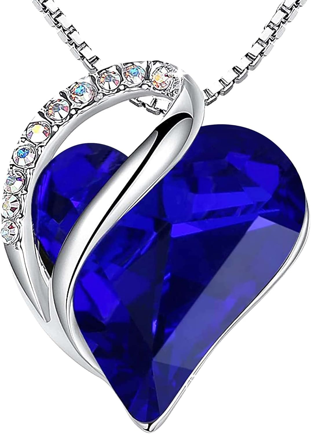 Leafael Infinity Love Heart Necklace Birthstone Necklace for Women