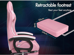 Image of Gaming Chair with Massage, Footrest & Adjustable Recline 🎮💺