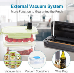 Image of Vacuum Sealer Automatic Sealing Machine – Dry & Moist Modes, Built-in Cutter, Easy Cleaning, Stainless Steel Panel