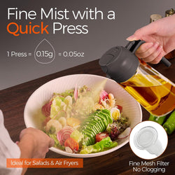 Image of Olive Oil Dispenser, 2 in 1 Oil Sprayer for Cooking