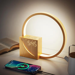 Image of 4-in-1 Touch Bedside Lamp with Alarm Clock, Nature Sounds & Wake-Up Light 🌙✨