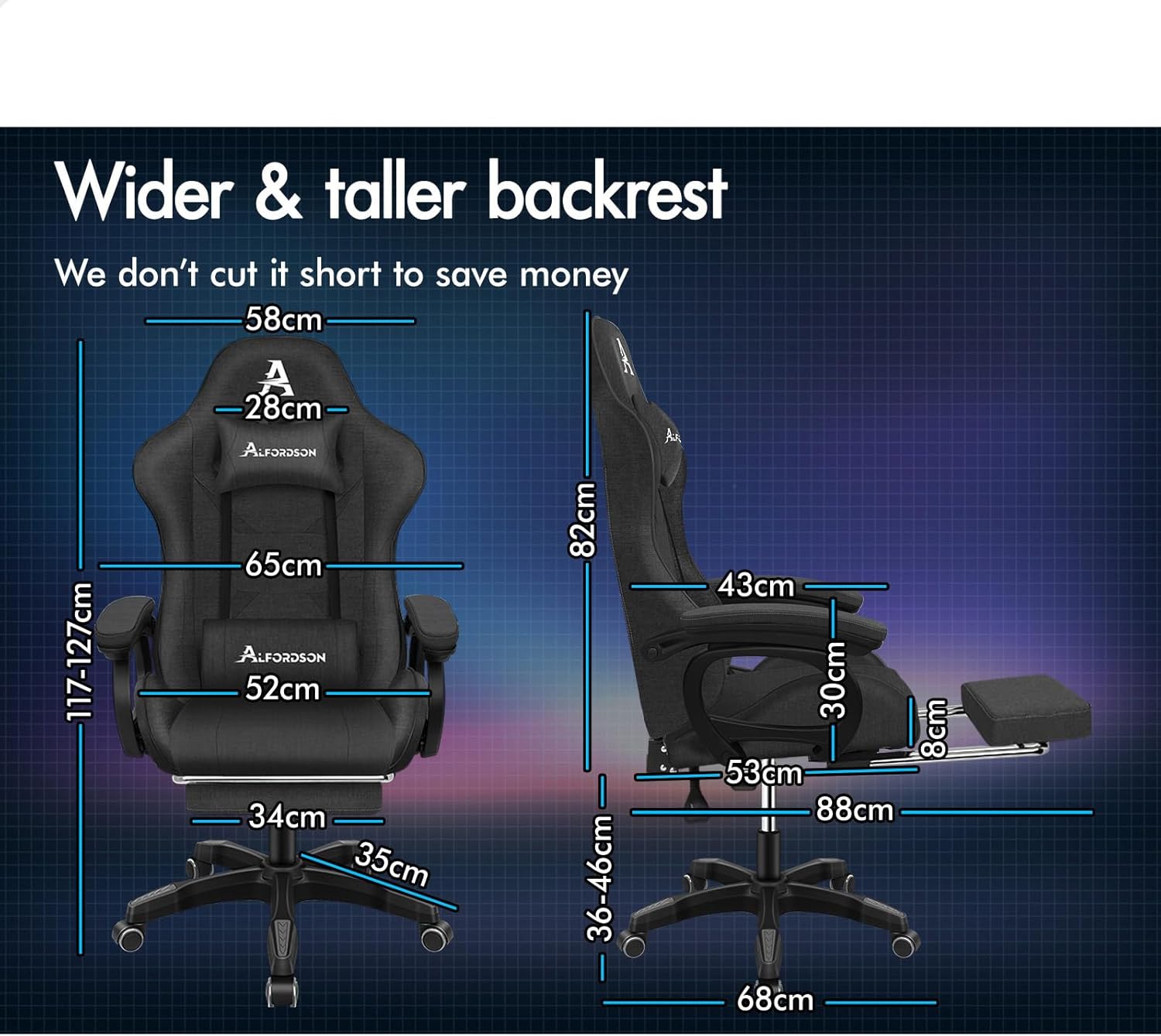 Gaming Chair with Massage, Footrest & Adjustable Recline 🎮💺