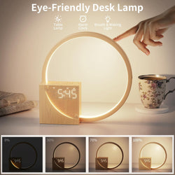 Image of 4-in-1 Touch Bedside Lamp with Alarm Clock, Nature Sounds & Wake-Up Light 🌙✨