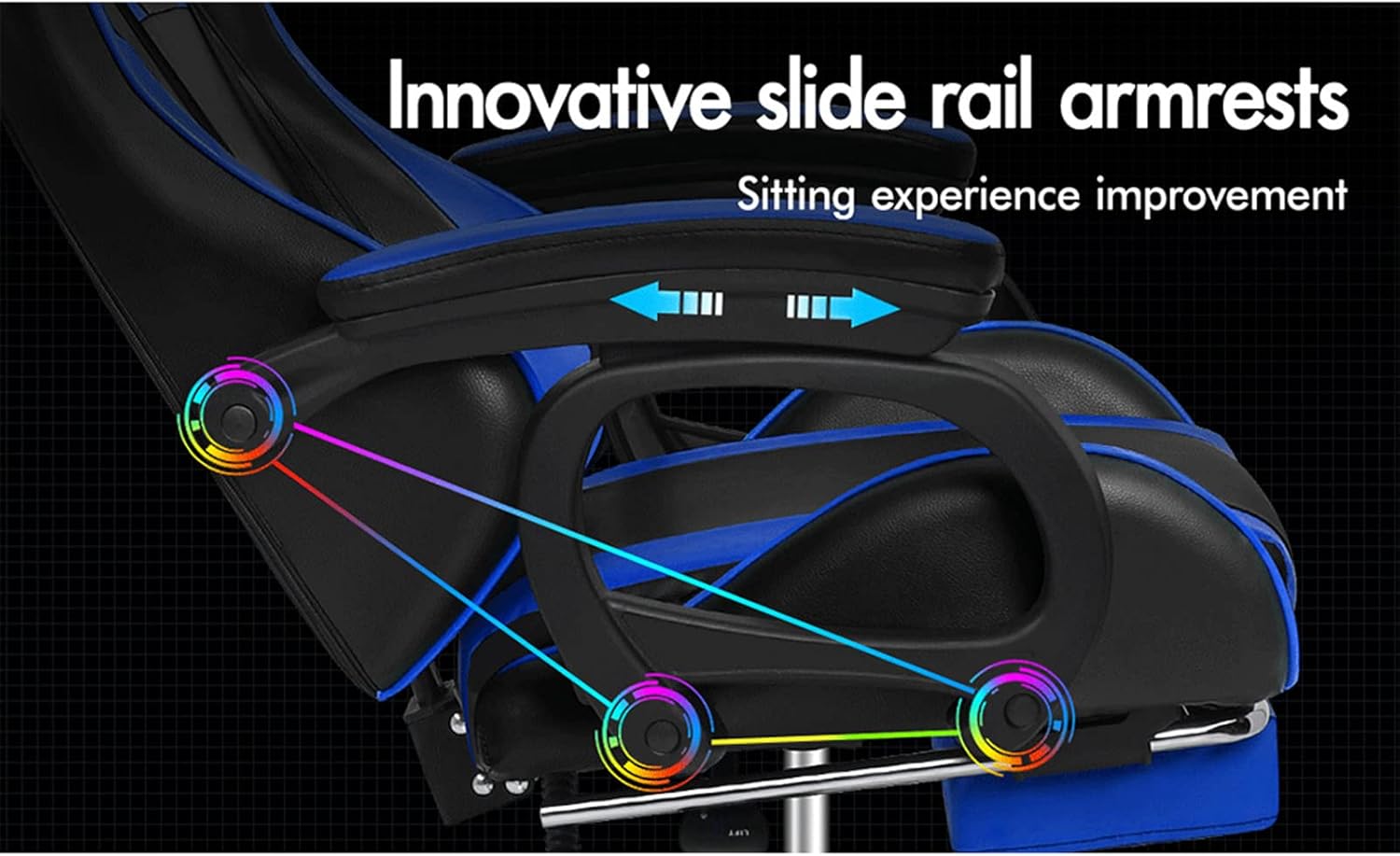 Gaming Chair with Massage, Footrest & Adjustable Recline 🎮💺