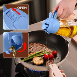 Image of Olive Oil Dispenser, 2 in 1 Oil Sprayer for Cooking