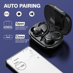 Image of Bluetooth 5.3 Over-Ear Wireless Sport Earbuds – 48H Playback, LED Display