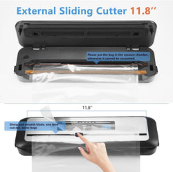 Image of Vacuum Sealer Automatic Sealing Machine – Dry & Moist Modes, Built-in Cutter, Easy Cleaning, Stainless Steel Panel