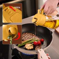 Image of Olive Oil Dispenser, 2 in 1 Oil Sprayer for Cooking
