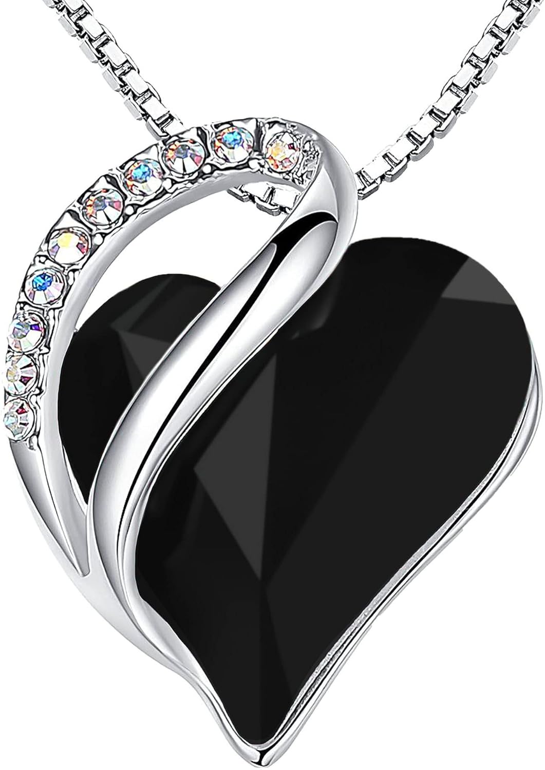 Leafael Infinity Love Heart Necklace Birthstone Necklace for Women