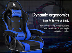 Image of Gaming Chair with Massage, Footrest & Adjustable Recline 🎮💺