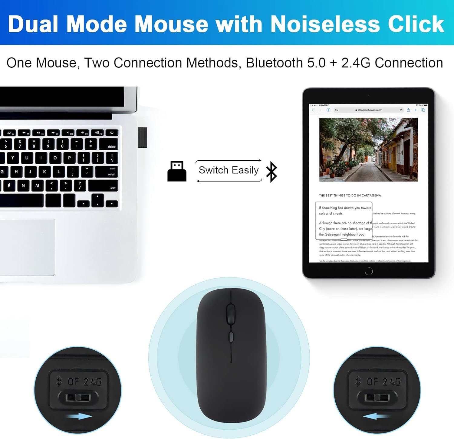 iPad Case Keyboard with Mouse – Compatible with 10.2