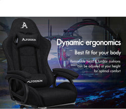 Image of Gaming Chair with Massage, Footrest & Adjustable Recline 🎮💺