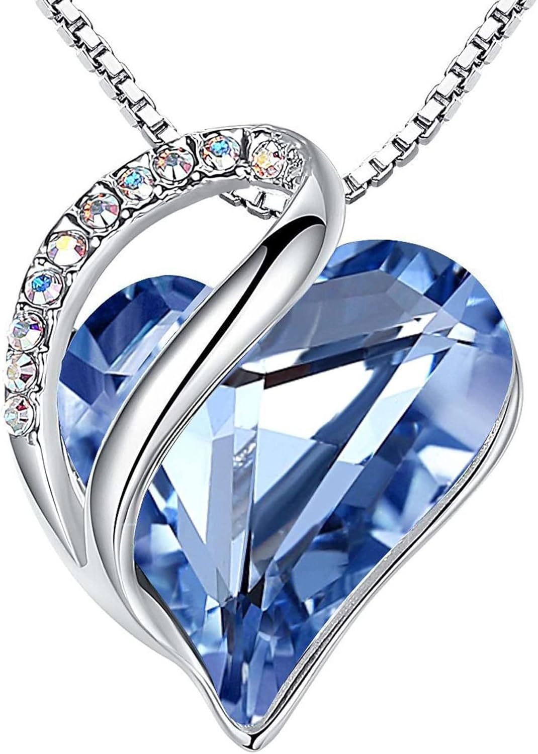 Leafael Infinity Love Heart Necklace Birthstone Necklace for Women